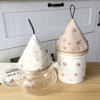 再販♪pink rose2Ｐ♪ミニティーコゼー☕︎鍋つかみの画像