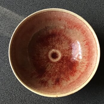 紅葉釉平茶碗　　底ヒビ　　特価　3000円の画像