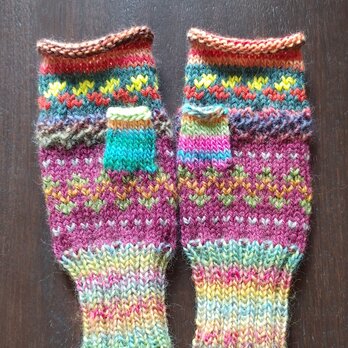 手編み手袋　＃12の画像