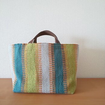 「TATAMI totebag Lsize」畳織り鞄 手織り A4サイズ 荷物がたっぷり入るトートバッグの画像