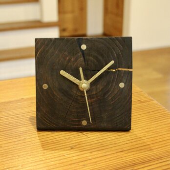 木と真鍮の置時計【受注生産】の画像