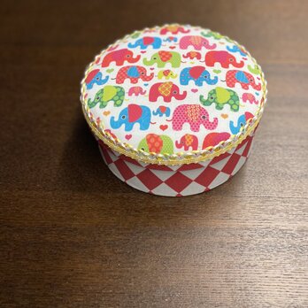 [Animalpattern cartonnage]Round case(elephant)の画像