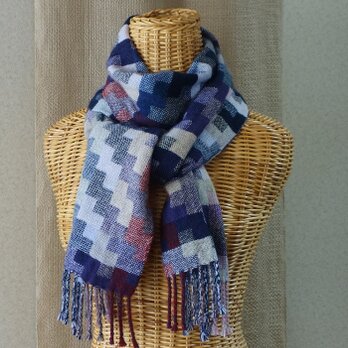 「Kさまご依頼品」手織りカシミアマフラー・・オーキッド