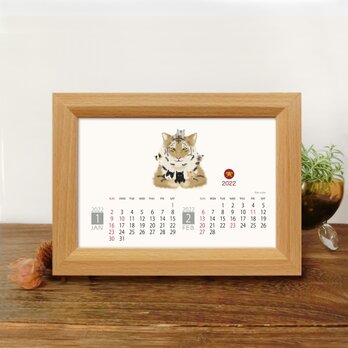 猫　2022年カレンダー(額付)の画像