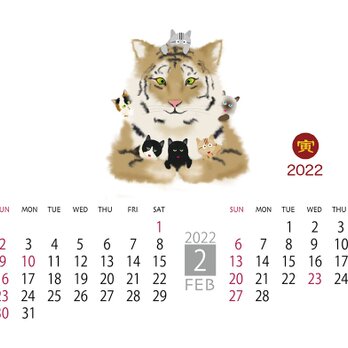 猫　2022年カレンダーの画像