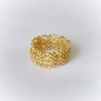 Lacy Grass Ring / クリアゴールドの画像