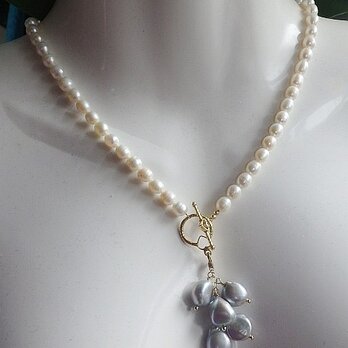 2WAY!*14kgf* Sea Goddess Pearl Necklace　バロックパール♡海の女神の淡水パールネックレスの画像