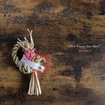 「手のひら」wreath　　小さな小さなしめ縄タイプB　　ドライフラワーリース　しめ縄　しめ飾りの画像