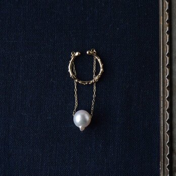 あこや真珠のチェーンイヤーカフ・K10の画像