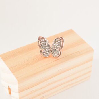『キラキラ〜小さなバタフライのブローチ』蝶々の画像