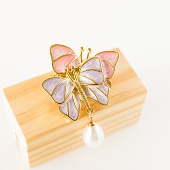 『春夏の風～カラフルな蝶々(バタフライbutterfly)のブローチ』の画像