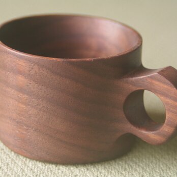 無垢の木のマグカップ(スタンダードサイズ/ウォルナット)の画像