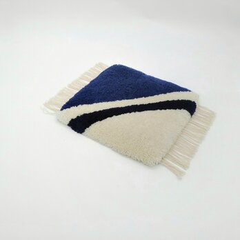 ノッティングの椅子敷 13青/Mサイズ