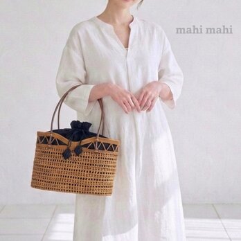 シックで上品なフォルム♪大人のナチュラルスタイル☆ かごバッグ アタバッグ ハンドバッグ ハンドメイド