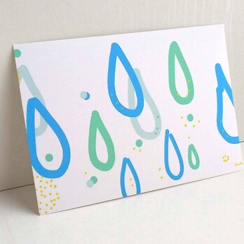 潤いきらめく　雨　ポストカード　/３枚セット　naturako　の画像