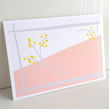 春色　ミモザ　ポストカード/３枚セット ナチュラコ　　の画像