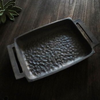角グリル皿 /金マット　グラタン皿　オーブンプレートの画像