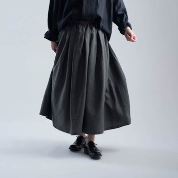 【wafu】Linen Skirt  超高密度リネン スカート / フォレッジグリーン s020c-fgg1の画像