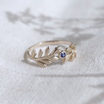 Birthstone foliage ring [R100K10(BS)]の画像