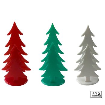 クリスマスツリー ピアス スタンド プラスチック製　レッドの画像