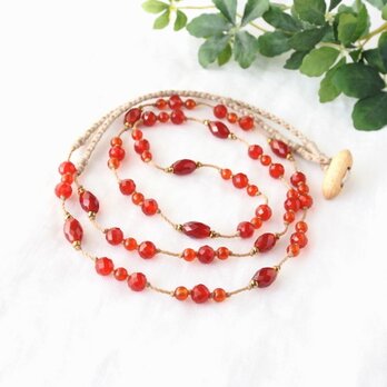 Red×Orange（long necklace）の画像