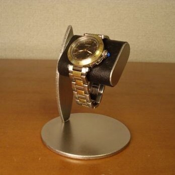 父の日　刻印　名入れ　ラッピング　　1本掛けだ円ブラック腕時計スタンドの画像