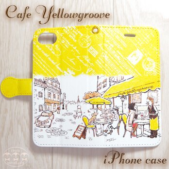 「Cafe Yellowgroove」iPhone手帳型スマホケースの画像