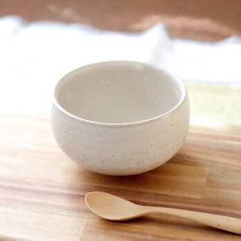 白マット釉のほっこりボウル ＊ お抹茶やスープなどにの画像
