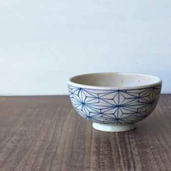 茶碗　染付麻紋　の画像