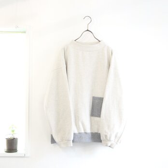 high neck rib pocket cut-sew (heather gray)の画像