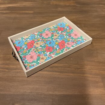 [floret pattern cartonnage]リバティ生地のトレイ(小サイズ)の画像