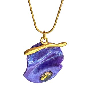 ネックレス| Purple Abstract  necklaceの画像