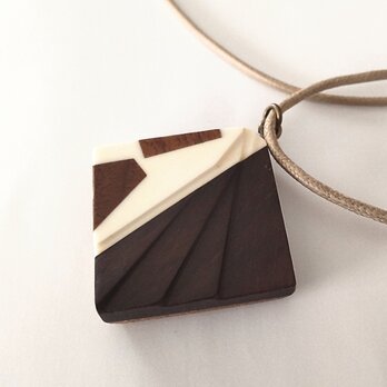 【送料無料】Wooden necklace ORIHIME-1の画像