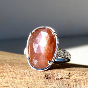 ムーンストーン サンストーン リング / Peach Moonstone Ringの画像