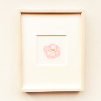 原画「椿」 水彩イラスト ※木製額縁入り