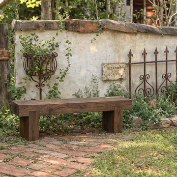 横幅100cmフラワーガーデンどっしり 木製ベンチ 椅子 長椅子 公園 古民家 防腐処理