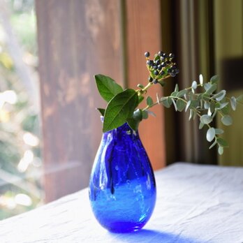 網泡花瓶コバルトブルーの画像
