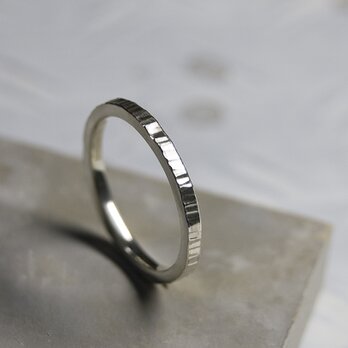 縦槌目 シルバーフラットリング 1.8mm幅 VERTICAL｜SILVER RING｜643の画像