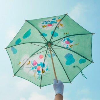 パラソル  小花と雲の画像