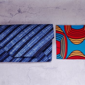 ヨルバ族藍染アディレ 数寄屋袋 (古帛紗付)