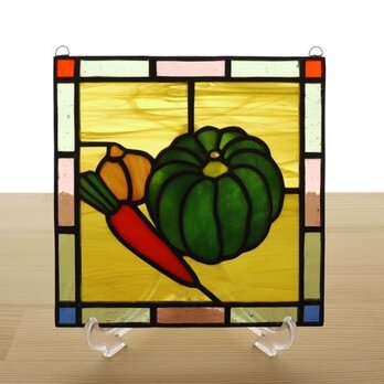 ステンドグラス ミニパネル 野菜 15cmの画像