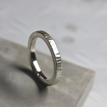 つや消し縦槌目 シルバーフラットリング 2.5mm幅 MATTE VERTICAL｜SILVER RING｜648の画像