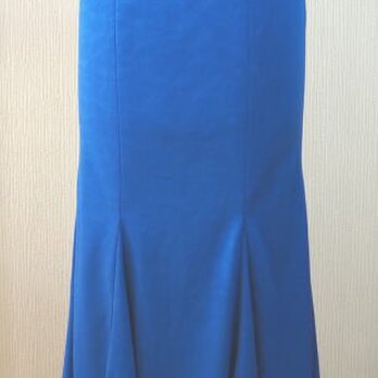 フラメンコ用スカートB（ブルー地）の画像
