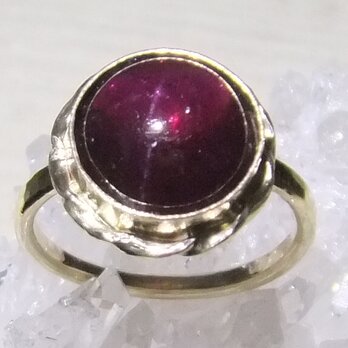 star garnet＊アンティーク調14kgf ringの画像