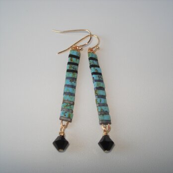 Colorful beaded earrings --Mediterranean--の画像