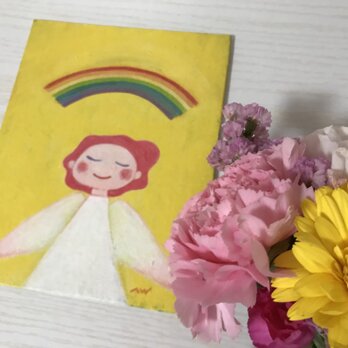「虹」幸せの絵画・天使のイラストの画像