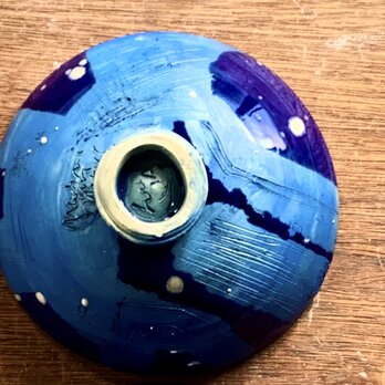 青い地球のお茶碗 大　飯椀の画像