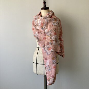 着物リメイクストール　ピンクの辻ヶ花の画像