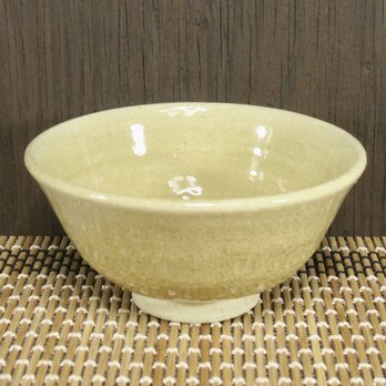 陶器 ご飯茶碗（やや大）薄茶〜黄２【220111】の画像