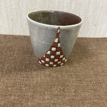 彩泥フリーカップ（市松）の画像